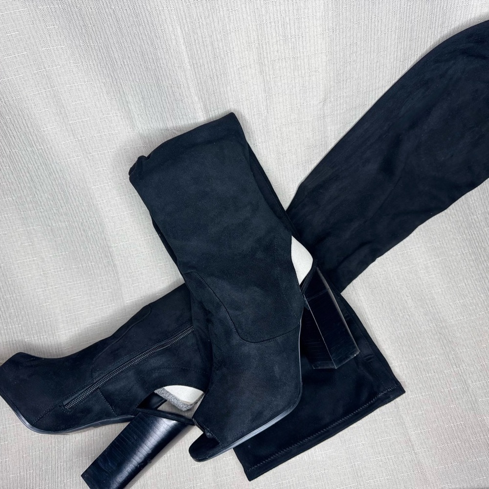 Aldo Winkler Black Thigh High Boots
